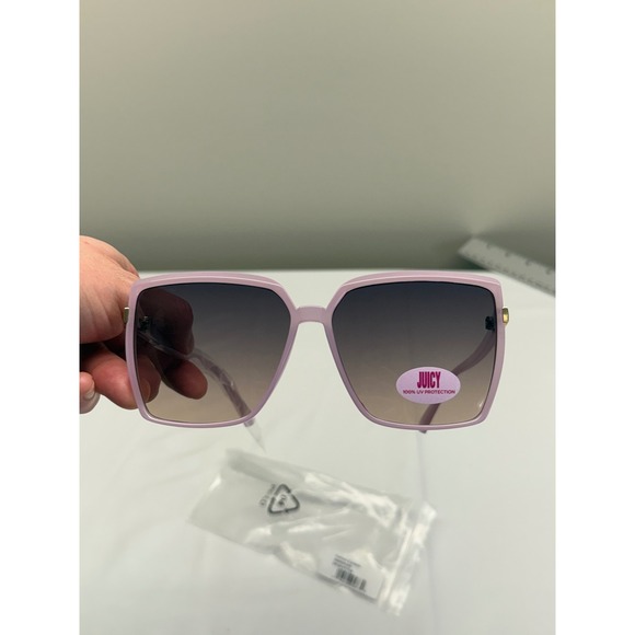 Juicy Couture Oversized Square‎ Sunglasses Lilac Purple Gold Logo Y2K Retro NEW main image 2